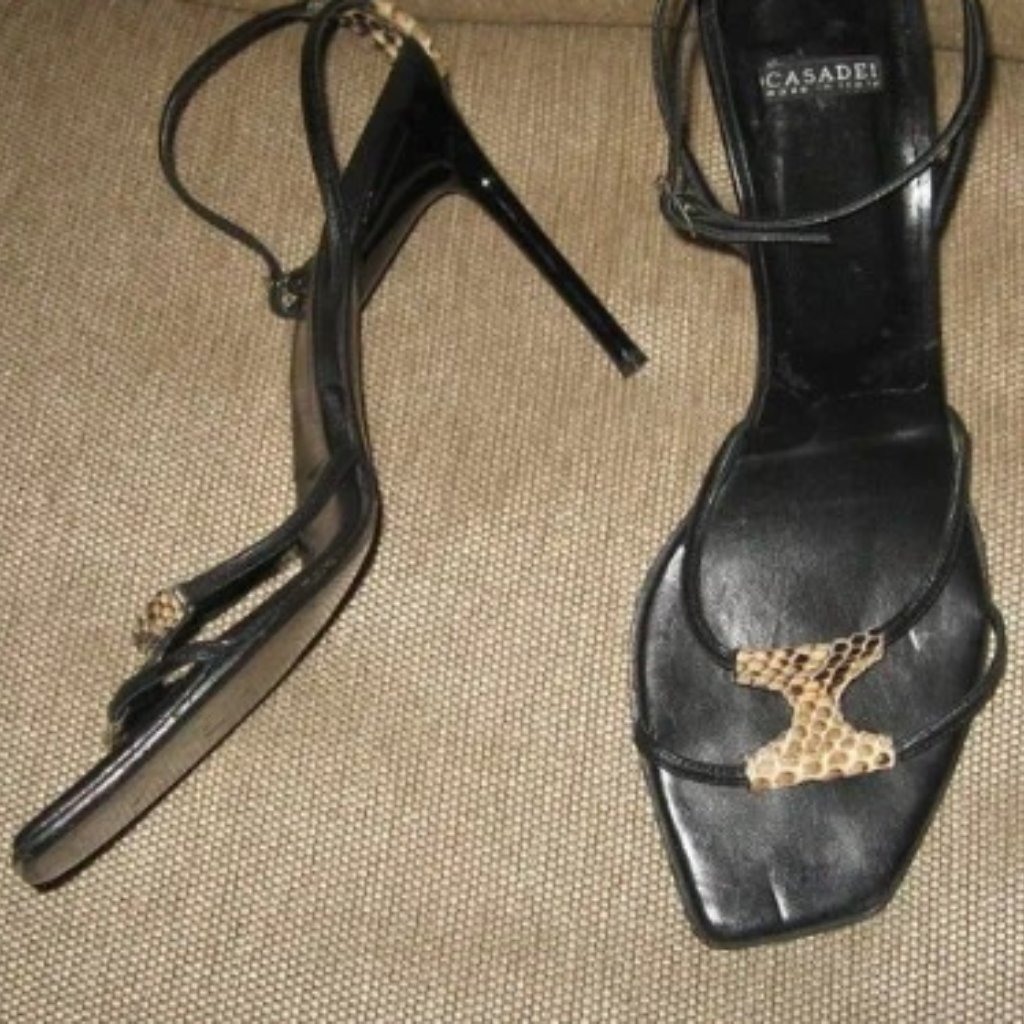 Casadei Strappy Ankle Stiletto Pumps Shoes 9 1/2 M Italy